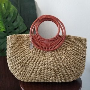 NWT • Abby Woven Straw Tote